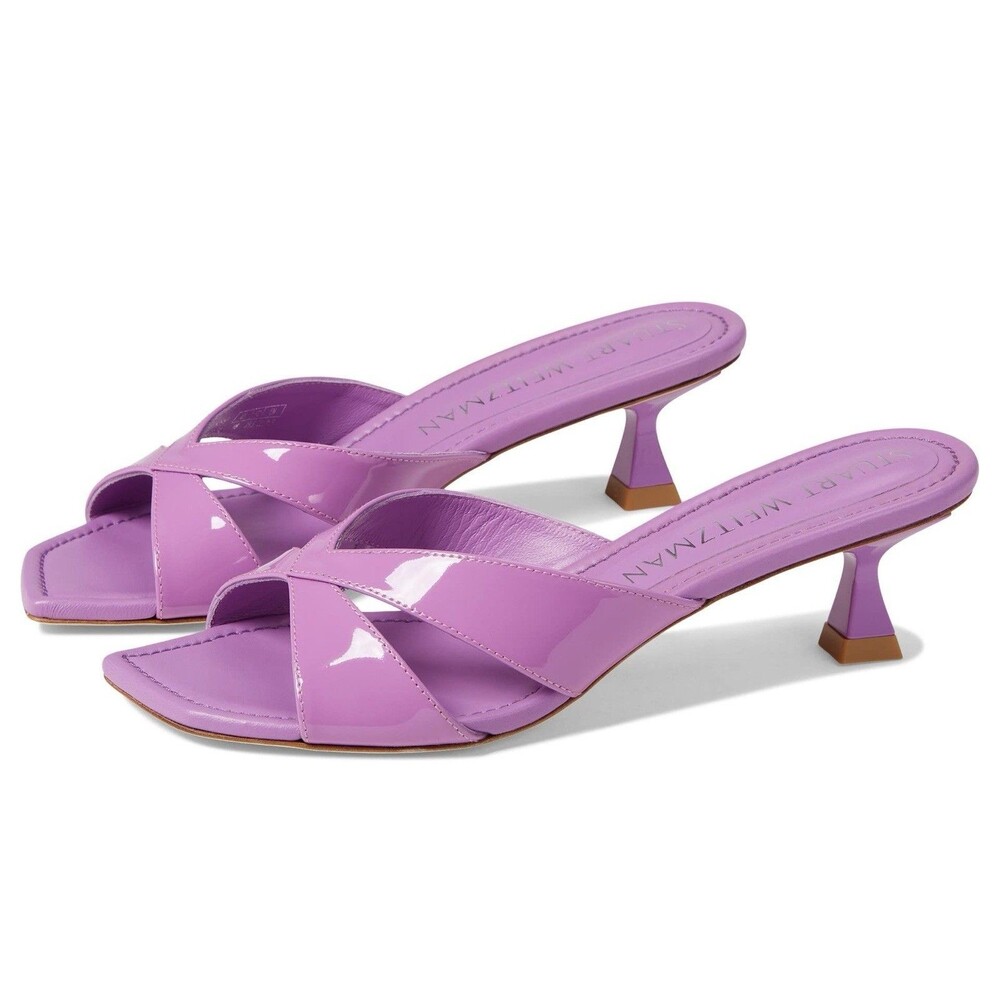 Sz 11 Stuart Weitzman Miami Xcurve 50 Slide Lilac $475 Retail